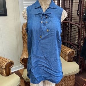 Ellen Tracy Hi-Low Jean Top Size M